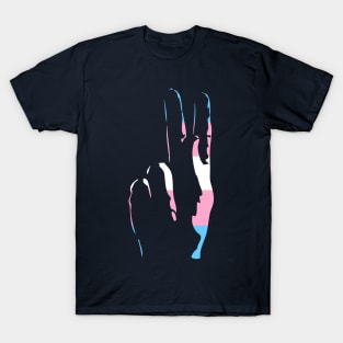 trans pride peace sign T-Shirt